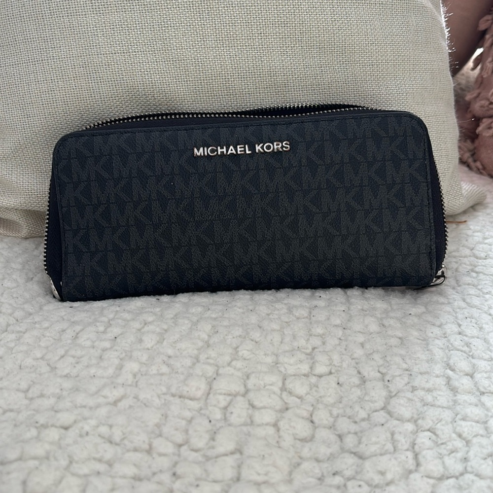 Michael Kors black Monogram Wallet